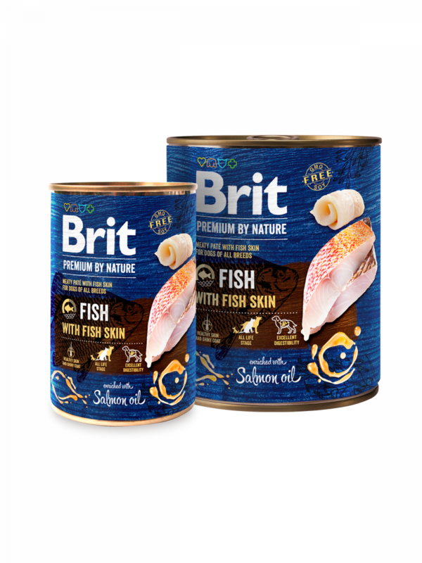 BRIT Premium by Nature Fish with Fish Skin - консерва за куче с риба и кожа от риба 800гр