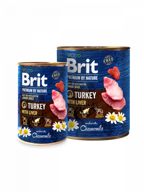 BRIT Premium by Nature Turkey with Liver - консерва за куче с пуйка и дроб 400гр