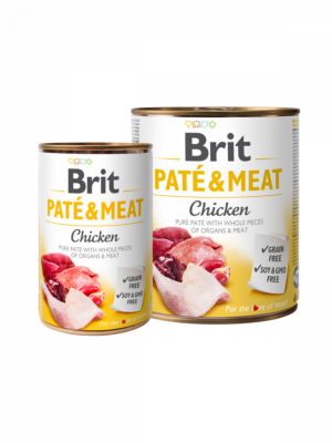 BRIT PATÉ & MEAT Chicken - консерва за куче с пиле 400гр