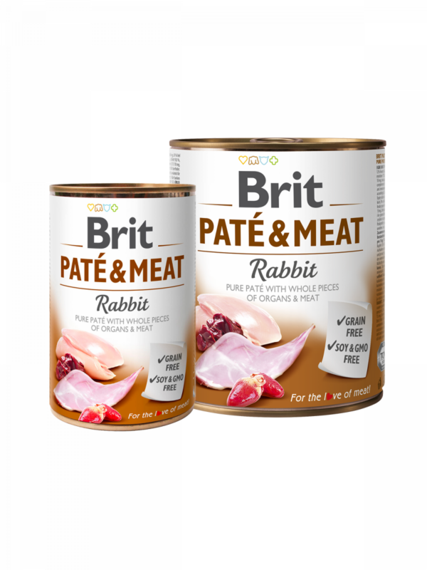BRIT PATÉ & MEAT Rabbit - консерва за куче със зешко 800гр