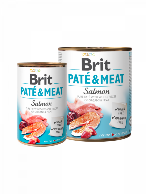 BRIT PATÉ & MEAT Salmon - консерва за куче със сьомга 400гр