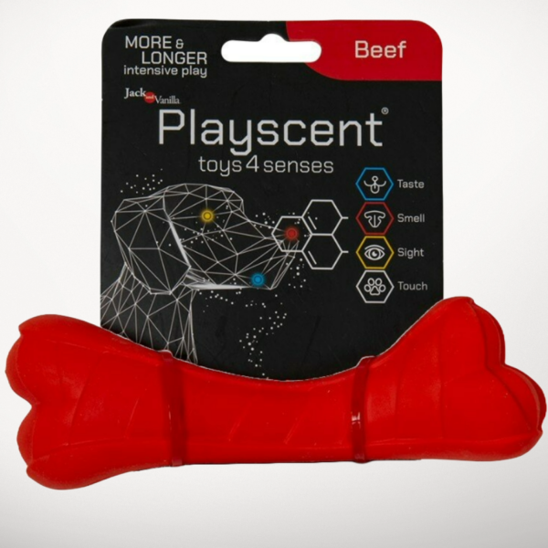 PLAYSCENT Неразрушим гумен кокал за куче с вкус и аромат - Image 5