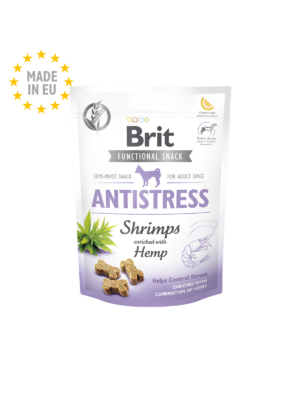Brit Care Dog Functional Snack Antistress Shrimps - Антистрес лакомство за куче със скариди и коноп