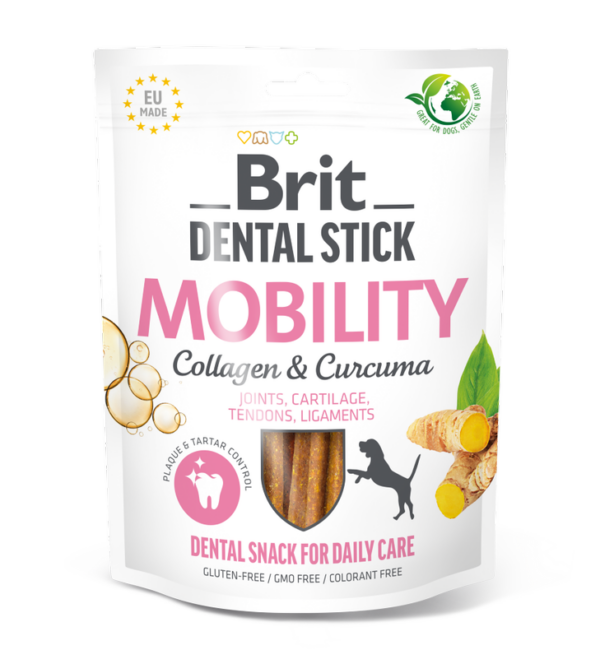 Brit Dental Mobility with Collagen & Curcuma​ - Дентални лакомства за куче с колаген и куркума 7бр