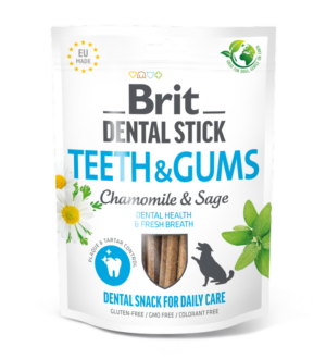 Brit Dental Stick Teeth&Gums - Дентални лакомства с градински чай и лайка 7бр