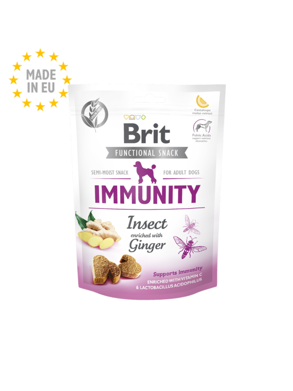 Brit care Functional snack Immunity Insect - Лакомство за куче с насекоми и джинджифил 150гр