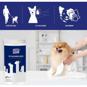 PET Clean Pet Grooming Wipes for Dogs & Cats - мокри кърпи за почистване след разходка за кучета и котки 50бр