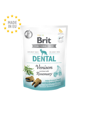 Brit Care Dog Functional Snack Dental Venison-Дентално лакомство с еленско и обогатено с розмарин 150гр