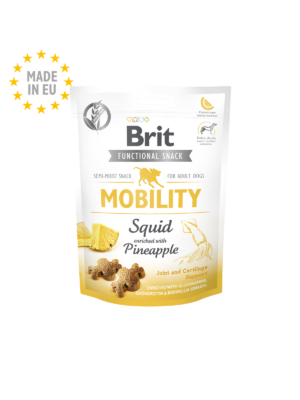 Brit Care Dog Functional Snack Mobility Squid-Лакомство за стави и мобилност с калмари обогатени с ананас 150гр