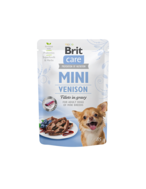 BRIT CARE MINI POUCH ADULT VENISON 85гр - за израснали кучета от дребни породи с еленско месо
