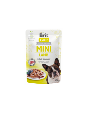 BRIT CARE MINI POUCH ADULT LAMB 85гр - за израснали кучета от дребни породи с агнешко месо