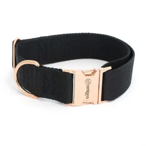 Нашийник Anipro Extra Strong Black лента 40мм/45-70см с тока розово злато