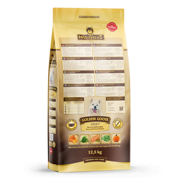 WOLFSBLUT GOLDEN GOOSE ADULT GRAIN FREE - Суха храна БЕЗ ЗЪРНО с Гъше месо и сладки картофи 12.5 кг - Image 2