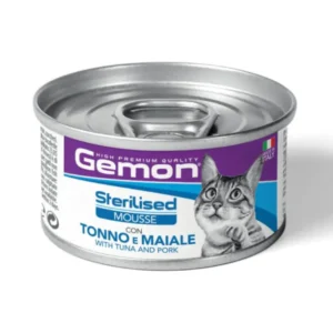 GEMON Sterilised Cat Mousse with Tuna & Pork  - МУС за кастрирани котки с риба тон и свинско 85гр