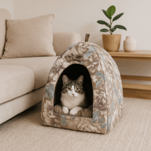 Barkley Igloo Flowers – Легло Иглу за Куче или Коте с Флорален Дизайн