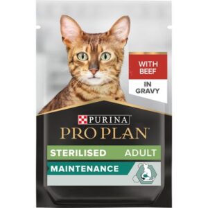 Pro Plan Sterilised Beef - Пауч за кастрирани котки с Говеждо 85гр