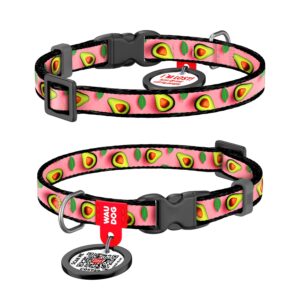 WAUDOG Нашийник за Коте/Куче XS Avocado Pink SMART ID 10mm/20-30см