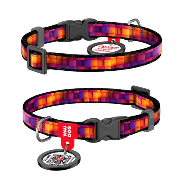 WAUDOG Нашийник за Коте/Куче XS 3D Cubes SMART ID 10mm/20-30см