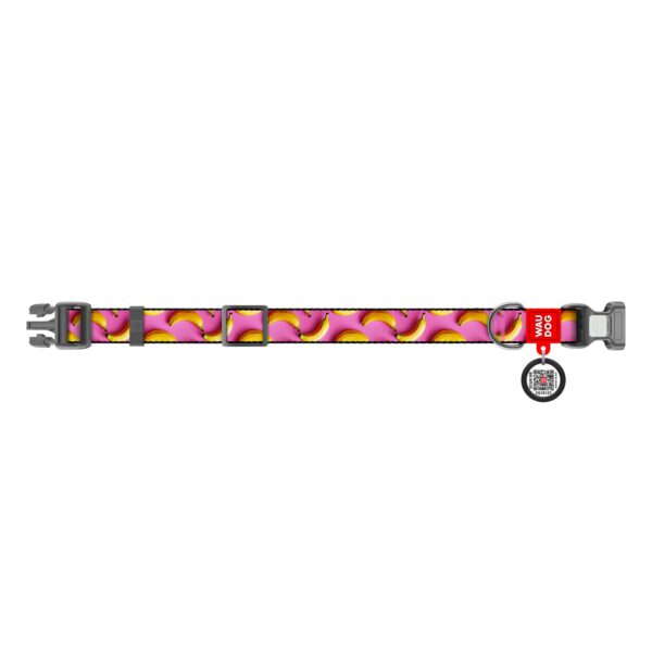 WAUDOG Bananas Pink - нашийник за куче със SMART ID паспорт при изгубване - Image 2