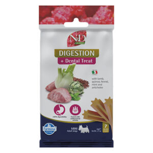 N&D Quinoa Digestion Dental Care Treat With Lamb, Fennel, Mint & Artichoke Mini