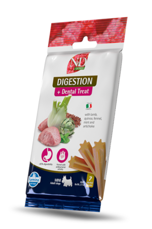 N&D Quinoa Digestion Dental Care Treat With Lamb, Fennel, Mint & Artichoke Mini