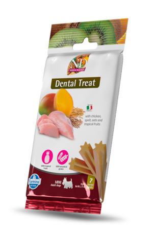N&D Tropical Dental Care Treat Chicken & Tropical Fruits Mini