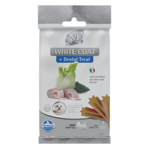 N&D White Dental Care Treat Sea Bass & Spirulina Mini