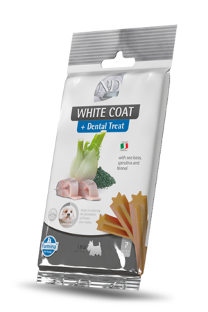 N&D White Dental Care Treat Sea Bass & Spirulina Mini