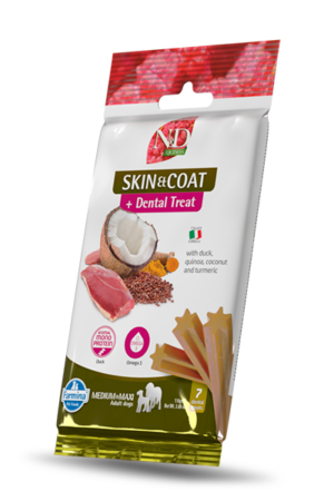 N&D Quinoa Skin & Coat Dental Care Treat Duck & Coconut Medium&Maxi