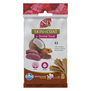 N&D Quinoa Skin & Coat Dental Care Treat Venison & Coconut Medium&Maxi