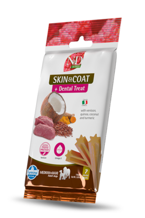 N&D Quinoa Skin & Coat Dental Care Treat Venison & Coconut Medium&Maxi