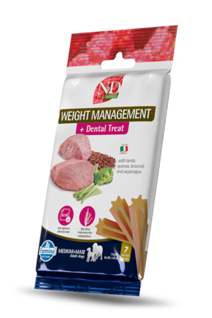 N&D Quinoa Weight Management Dental Care Treat Lamb & Vegetables Medium&Maxi