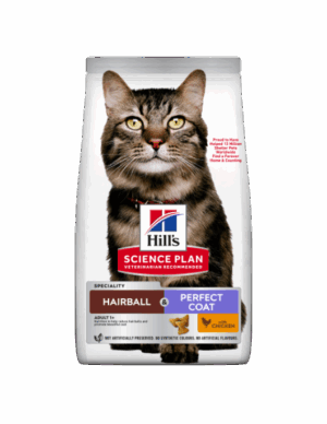 Hill’s Science Plan Adult Hairball & Perfect Coat – Пълноценна суха храна за котки с пилешко Hill’s Science Plan Adult Hairball & Perfect Coat – Пълноценна суха храна за котки с пилешко