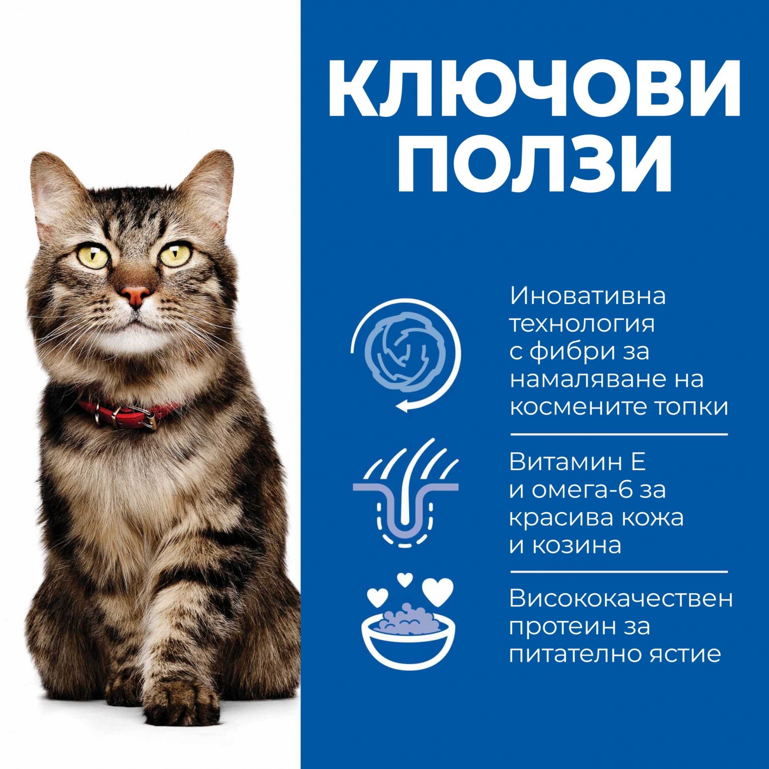 Hill’s Science Plan Adult Hairball & Perfect Coat – Пълноценна суха храна за котки с пилешко - Image 2