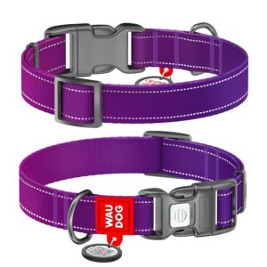 WAUDOG Nylon Mono - нашийник за куче със SMART ID паспорт при изгубване