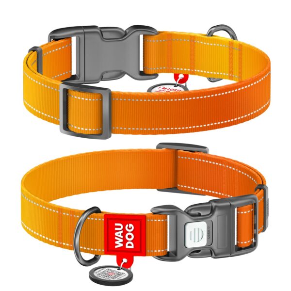 WAUDOG Nylon Mono - нашийник за куче със SMART ID паспорт при изгубване