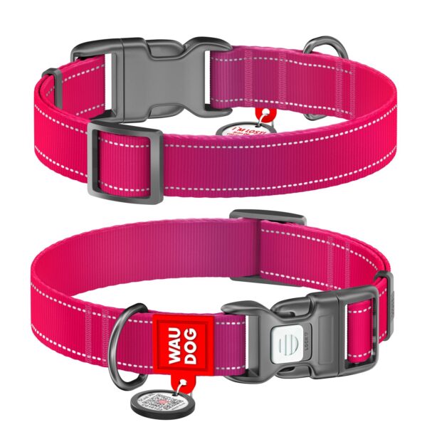 WAUDOG Nylon Mono - нашийник за куче със SMART ID паспорт при изгубване