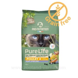 Flatazor Pure Life Cat Sterilized – Храна с пиле за кастрирани котки
