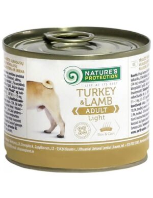 Nature`s Protection Adult Light – Консерва за куче с Пуешко и Агнешко 200 гр