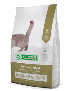 Nature's Protection Cat Sterilised – суха храна За Кастрирани Котки с пиле