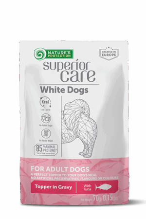 Nature's Protection White Dogs - Пауч с Риба Тон за Бяла Козина и Добро Храносмилане 70 г