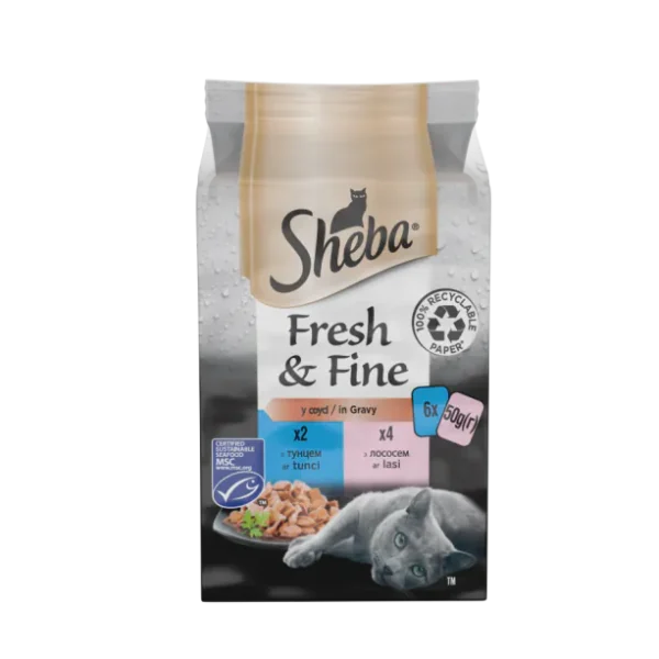 Sheba Selection с Риба тон и Сьомга 6х50гр
