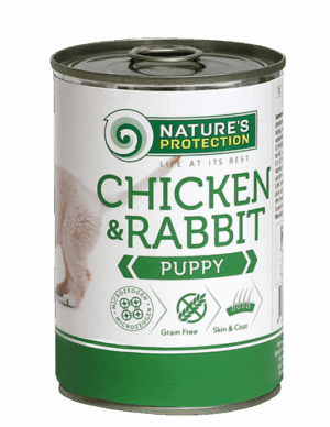 Nature`s Protection Puppy – Премиум Консерва с Пиле и Заек за малки кученца 400 гр
