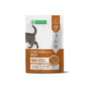 Nature's Protection Пауч за котенца с пилешко и говеждо 100г