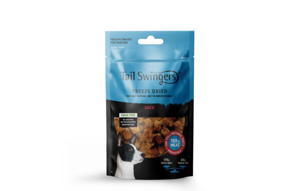 Tail Swingers Pure Duck – Лиофилизирани хапки от патица за кучета 45g