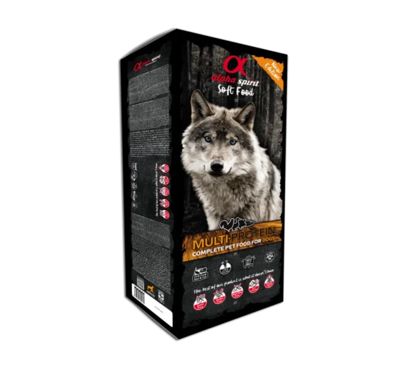 Alpha Spirit Complete Multiprotein – полувлажна премиум храна за кучета с прясно месо и риба 9кг