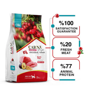 Carni Life Cranberry Adult Cat Beef & Plums – Хиперпремиум суха храна за котки с говеждо, сливи и червена боровинка