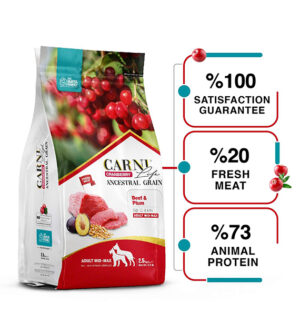 Carni Life Cranberry Adult Medium & Maxi Beef & Plum – Хиперпремиум храна с говеждо и сливи за средни и едри породи кучета 12 кг