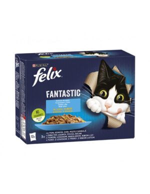 FELIX Fantastic Грил в Желе – Сьомга и Писия 12x85g