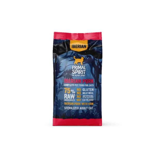 Primal Spirit Cat Iberian Pork – суха храна за котки с иберийско свинско месо 1 кг